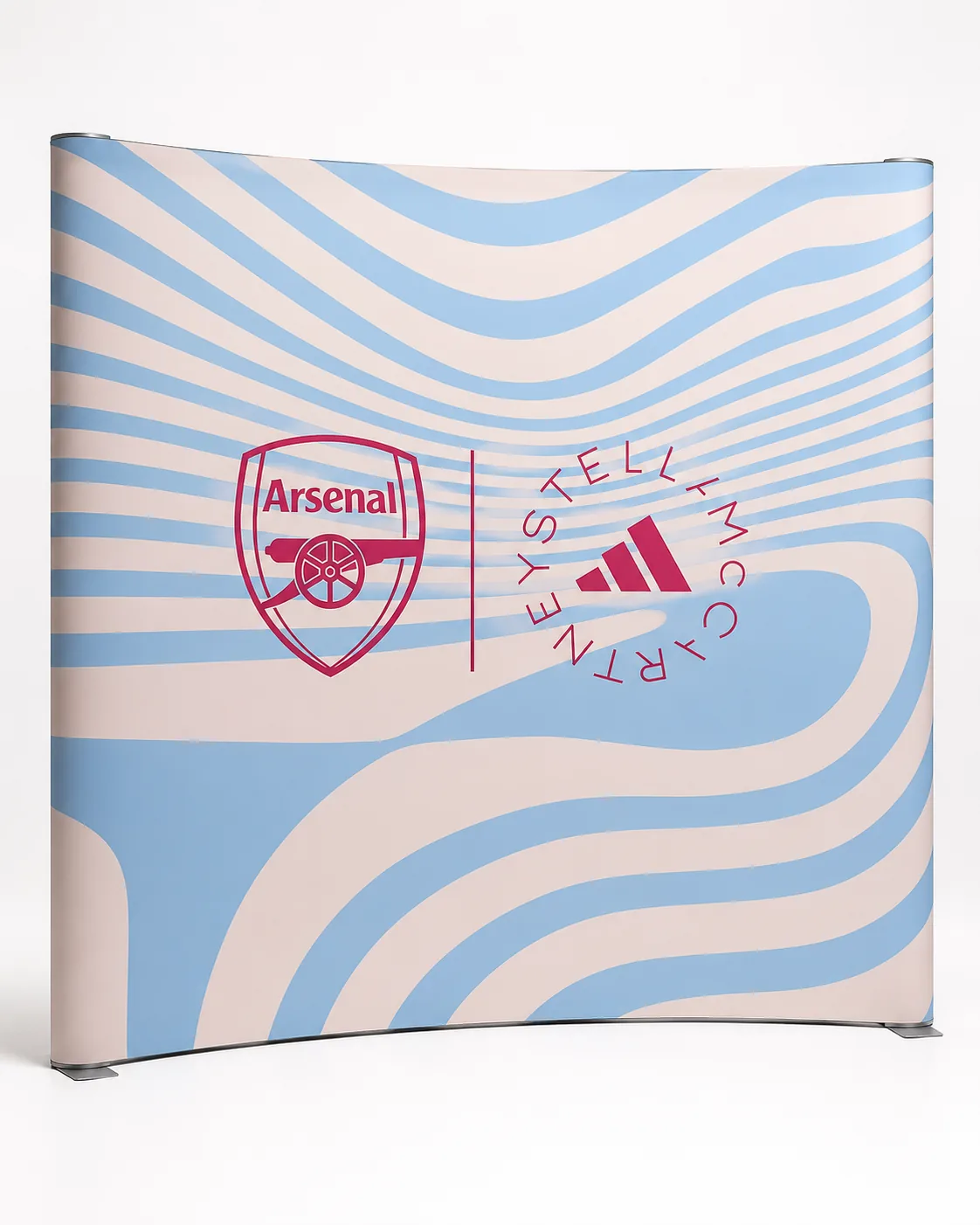 Arsenal x Stella McCartney roller banner printed and installed by City Images